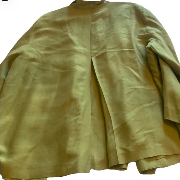 Eileen Fisher Gorgeous Green Silk Blend Open Swing Jacket 2X EUC Retail $314 - Picture 2 of 6